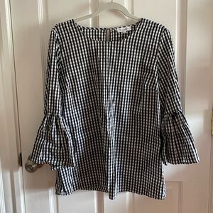 Calvin Klein gingham blouse long sleeved